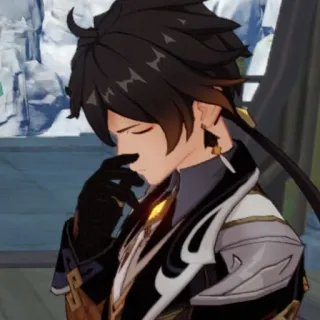 🤦‍♀️ 0f870afd Zhongli Genshin Impact 动漫, 游戏, 原神, 钟离, 伤心, 角色 telegram sticker