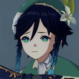 🥺 151ccbf7 Venti Genshin Impact 动漫人物, 温迪, 原神, 电子游戏, 悲伤 telegram sticker