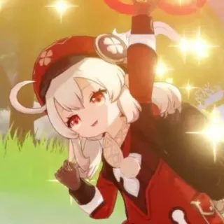 🤩 43284fae Klee Genshin Impact 可莉, 原神, 游戏, 动漫风, 角色, 红白 telegram sticker