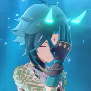 🤦‍♀️ 65808de2 Xiao Genshin Impact 魈, 原神, 动漫, 游戏, 角色, 中指 telegram sticker