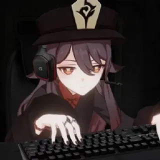 😈 791bd7c3 Hu Tao Genshin Impact 动漫, 游戏, 原神, 胡桃, 玩家, 角色 telegram sticker