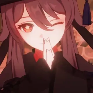 🙏 ac21aa88 Hu Tao Genshin Impact 动漫, 游戏, 原神, 胡桃, 角色, 数字艺术 telegram sticker