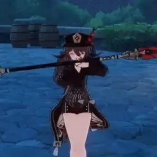 🤌 ce525528 Hu Tao Genshin Impact 动漫, 游戏, 胡桃, 原神, 长柄武器, 角色 telegram sticker