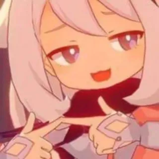 😚 ced39436 动漫, 可爱, 卡哇伊, 漫画, 女孩, 害羞, 手指 telegram sticker