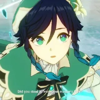 😲 fdcd688e Venti Genshin Impact Did you steal it from your master's... 动漫, 游戏, 原神, 温迪, 角色 telegram sticker