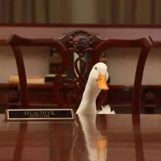 🕴 f2f3ab52 Aflac Duck AFLAC DUCK CONSULTANT canard, assurance, Aflac, consultant, oiseau telegram sticker