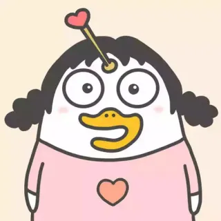 🐣 ca6a1d90 dễ thương, hoạt hình, trái tim, nhân vật, kawaii telegram sticker