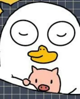🐥 46030c10 vịt, heo, hoạt hình, động vật, dễ thương, kawaii telegram sticker