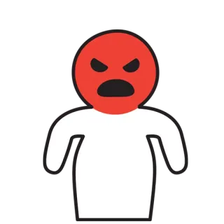 😡 0eebad47 生气, 愤怒, 疯, 情绪, 狂怒, 沮丧 telegram sticker