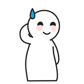 😅 1ea35139 表情符号, 可爱, 汗滴, 脸红, 卡通 telegram sticker