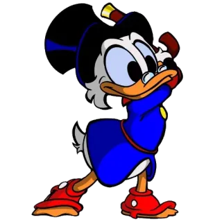 😃 0a817907 Scrooge McDuck kaczka, kreskówka, postać, animowany, Sknerus McKwacz whatsapp sticker