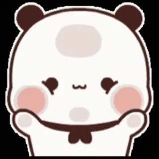 🤗 02911ad3 Panda, Mignon, Kawaii, Animal, Dessin animé whatsapp sticker