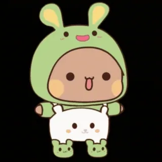 🌸 7d01a45b mignon, lapin, dessin animé, kawaii, animal whatsapp sticker