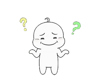 ❔ 37fb71a9 質問, 困惑, 不安, ジェスチャー, 顔文字, 不確実 whatsapp sticker