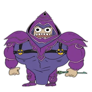 😤 23c3b151 kreskówka, czarodziej, magia, mag, fioletowy, fantasy, postać telegram sticker