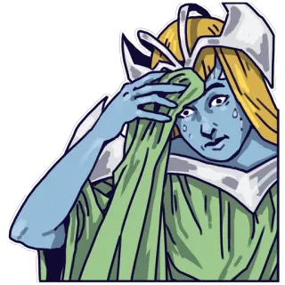 😰 6801c632 spocony, zmartwiony, zaniepokojony, stres, zdenerwowany, wyczerpany telegram sticker