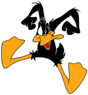 😡 054d7d83 Daffy Duck kreskówka, kaczka, Looney Tunes, postać telegram sticker