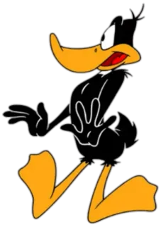 😱 4d2e95d7 Daffy Duck Kreskówka, Animowany, Kaczor, Looney Tunes, Warner Bros telegram sticker