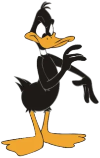 🤲 53d30cc1 Daffy Duck Kreskówka, Looney Tunes, Kaczor, Postać, Śmieszne telegram sticker