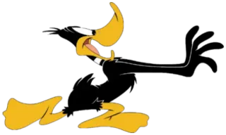 🏃 80af7e17 Daffy Duck kreskówka, animowany, Looney Tunes, kaczka telegram sticker