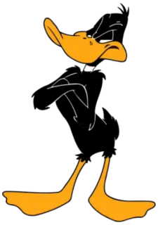🤔 9763b588 Daffy Duck Kreskówka, Kaczor, Looney Tunes, Kaczor Daffy telegram sticker