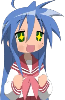 😍 13536fe1 Konata Izumi Lucky Star Anime, Manga, Lucky Star, Konata Izumi, Leuk, Kawaii telegram sticker