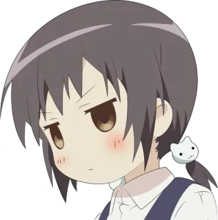 😒 80a34fdc Anime, Schattig, Uitdrukkingsloos, Chibi, Meisje, Kat telegram sticker