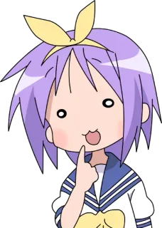 👆 aeb942c1 Anime, Schattig, Kawaii, Cartoon, Chibi, Meisje telegram sticker