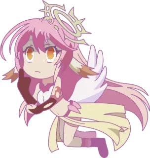 ❓ b8e07583 Anime, Chibi, Personage, Schattig, Roze, Engel telegram sticker