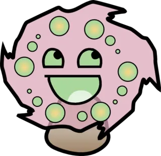 😆 f7fa6041 Cartoon, Paddenstoel, Leuk, Gezicht, Blij, Schimmel telegram sticker