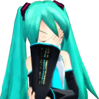 😑 f8ab9ff9 Hatsune Miku Anime, Manga, Vocaloid, Hatsune Miku, Meisje telegram sticker