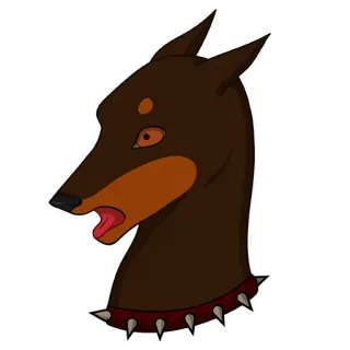 😯 6f11de59 cão, Doberman, animal, animal de estimação, canino telegram sticker