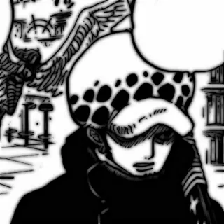 🗯 3b79c546 Trafalgar Law One Piece anime, one piece, trafalgar law, pirata, manga whatsapp sticker