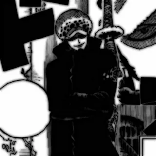 🗯 553dc94e Trafalgar Law One Piece Trafalgar Law, One Piece, Anime, Mangá, Pirata, Piratas do Coração whatsapp sticker