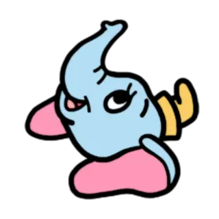 🐘 1c18fbf4 elefante, cartone animato, animale, stravagante, carino telegram sticker