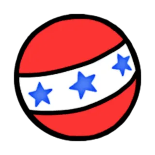 ⚽️ 67ed2cff palla, rosso, stelle, patriottico, decorazione telegram sticker