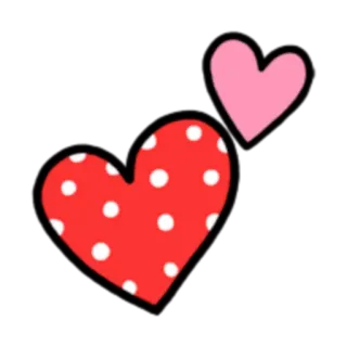 💕 89e793bc cuore, amore, rosso, rosa, pois, san valentino telegram sticker