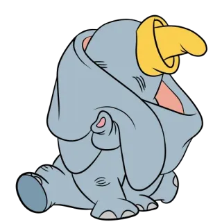 🙈 c054a52e Dumbo dibujos animados, elefante, Disney, personaje telegram sticker