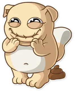 😊 640954ad 狗, 卡通, 动物, 宠物, 便便, 搞笑 telegram sticker
