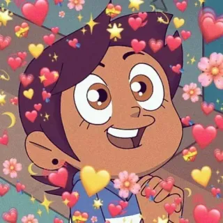 😍 2a44b0a1 Luz Noceda The Owl House cartoni animati, carino, Luz Noceda, The Owl House, cuori, amore telegram sticker