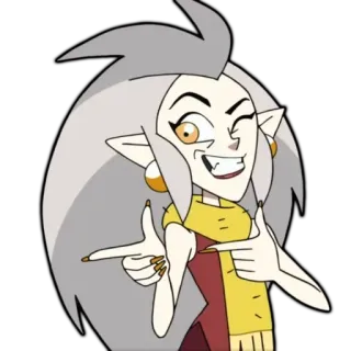 😉 3406c24e Eda Clawthorne The Owl House Eda Clawthorne, The Owl House - Aspirante strega, Personaggio dei cartoni animati, Serie animata, Mago, Indicando, Cartone animato telegram sticker