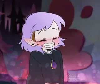 🌟 36b052ac Amity Blight The Owl House DO NOT REPOST cartone animato, animazione, strega, The Owl House, Amity Blight, capelli viola, fanart telegram sticker