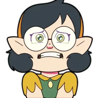 😢 3c5a7379 Willow Park The Owl House Cartone animato, Animato, Disagio, Personaggio, Willow, The Owl House, Disney telegram sticker