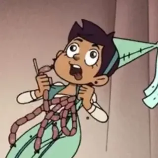 😵 59dd22d3 Luz Noceda The Owl House cartone animato, animato, personaggio, cibo, salsiccia, The Owl House, Luz Noceda telegram sticker