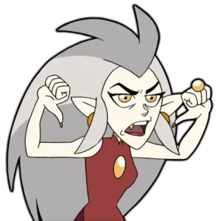 👎 751a0f0b Eda Clawthorne The Owl House cartone animato, strega, magia, disapprovazione, animato telegram sticker