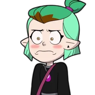 😳 7ee546bd Amity Blight The Owl House Amity Blight, The Owl House, cartone animato, Disney, animato, personaggio, fanart telegram sticker