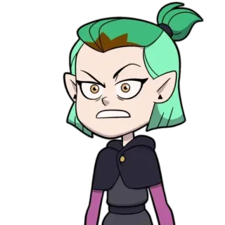 🤨 8304c484 Amity Blight The Owl House Cartone animato, Anime, Personaggio, Arrabbiato, Illustrazione, Ritratto telegram sticker