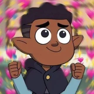 🌟 8351347d Gus Porter The Owl House Gus Porter, The Owl House, personaggio dei cartoni animati, animazione, cuore, amore telegram sticker