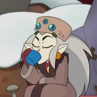 ☕ a9b32b94 Eda Clawthorne The Owl House Eda, Eda Clawthorne, The Owl House - Aspirante strega, Cartone animato, Bere, Tè telegram sticker