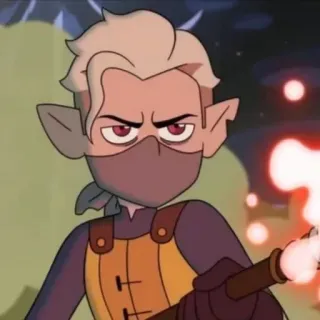 😡 d4e9e50b Hunter The Owl House cartone animato, personaggio, magia, fantasia telegram sticker